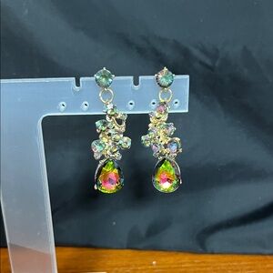 Elegant Multicolor Crystal Drop Earrings